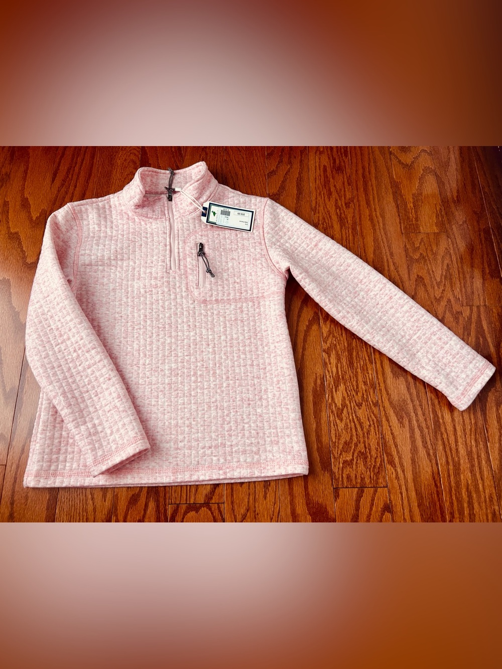 Properly Tied Girls' Light Pink Quilted Half-Zip Pullover